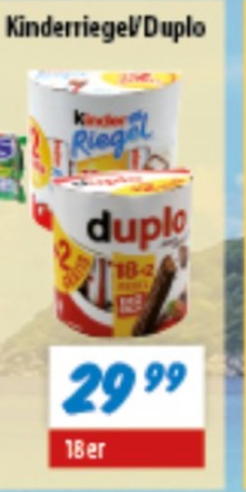 Kinder Duplo, Chokoladestænger