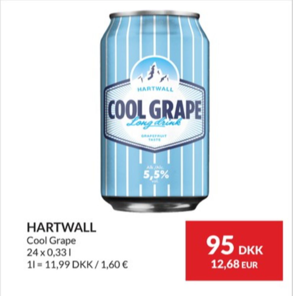 Hartwall Cool Grape Long Island, Cool Grape Long Island RTD 24 pk.