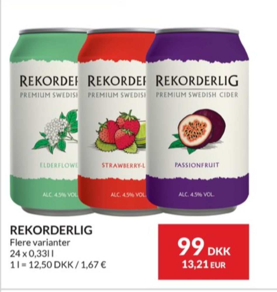 Rekorderlig Strawberry-Lime, Strawberry-Lime Cider 24 pk.