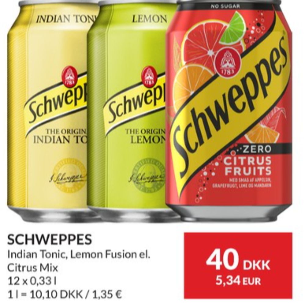 Schweppes Lemon, Lemonsodavand