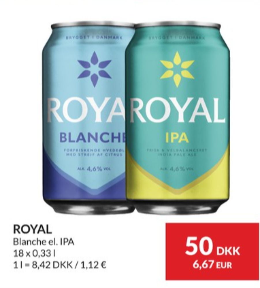 Royal Blanche, Øl 18 pk.