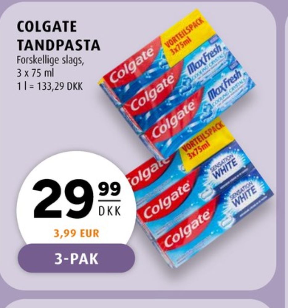 Colgate, Tandpasta