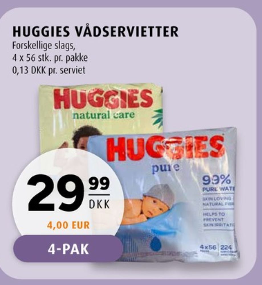 Huggies, Vådservietter