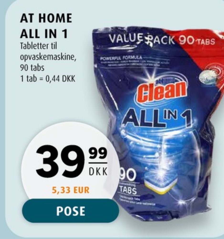 at home CLEAN, Maskinopvask-tabs