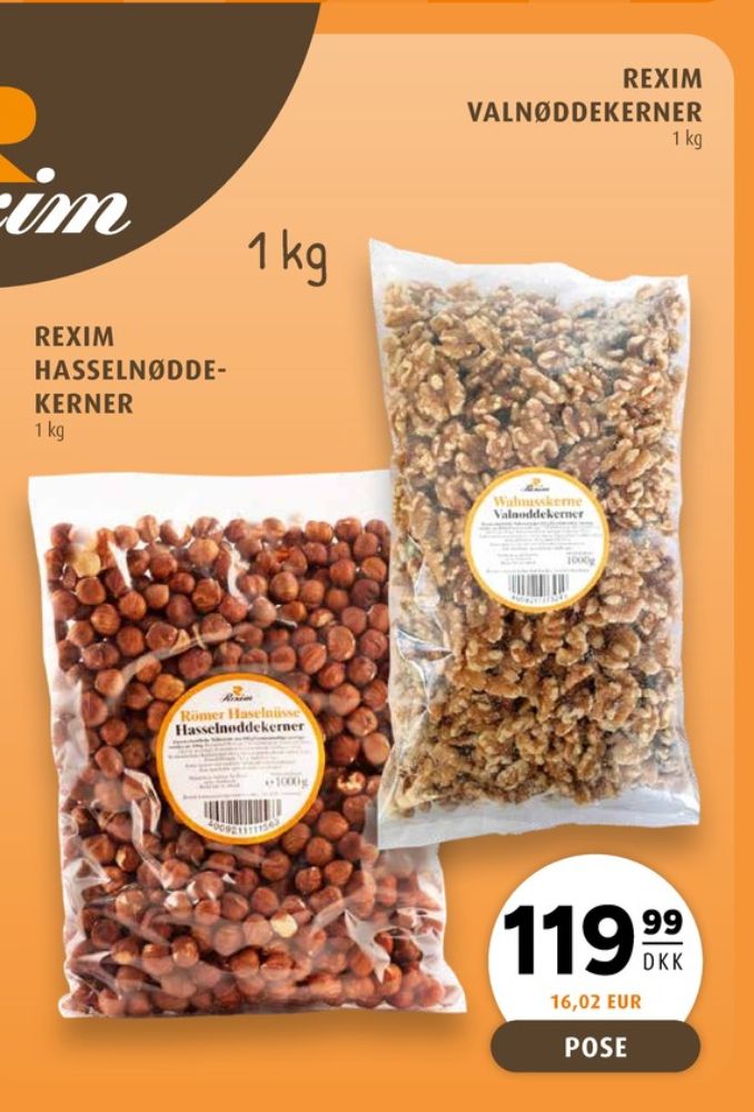 Rexim, Hasselnøddekerner