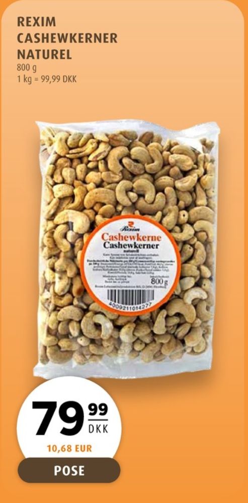 Rexim, Cashewnødder