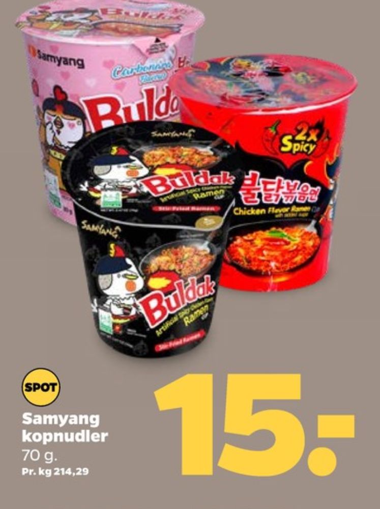 Samyang Buldak, Nudler