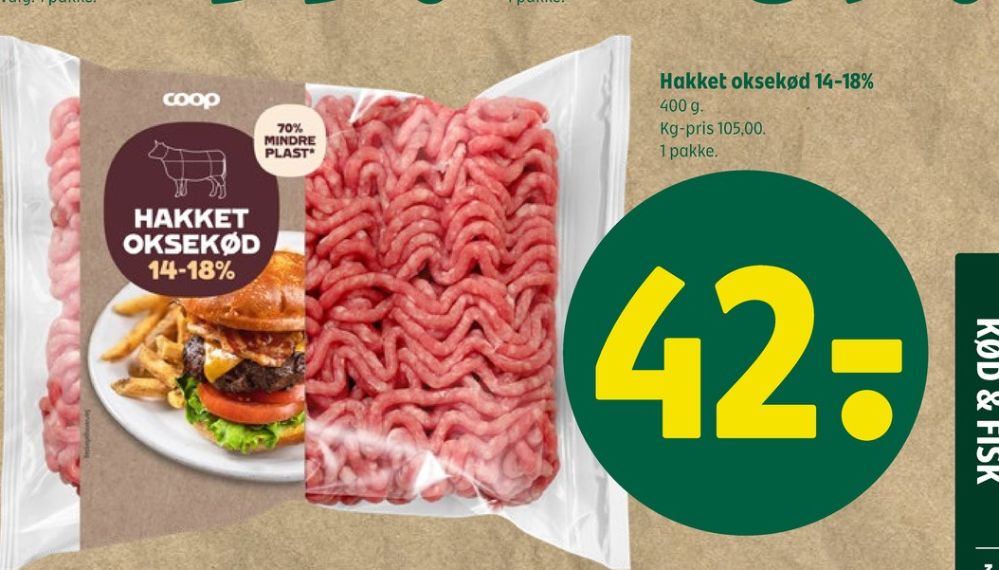 Coop, Hakket oksekød 14-18%