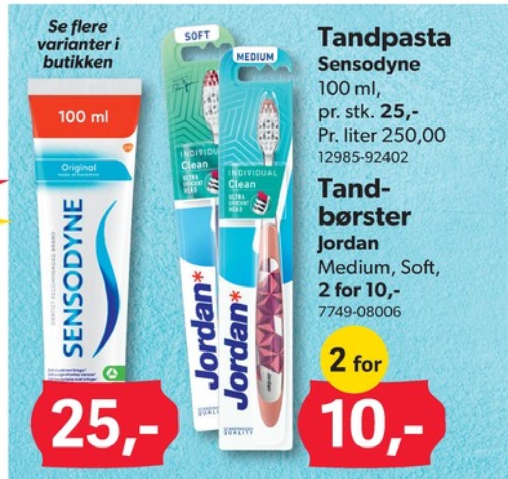 Sensodyne, Tandpasta
