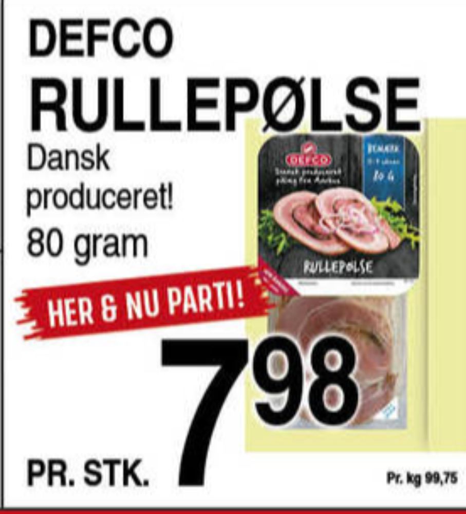 Defco, Rullepølse