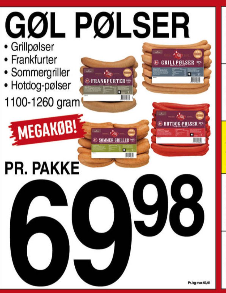 Gøl, Grillpølser