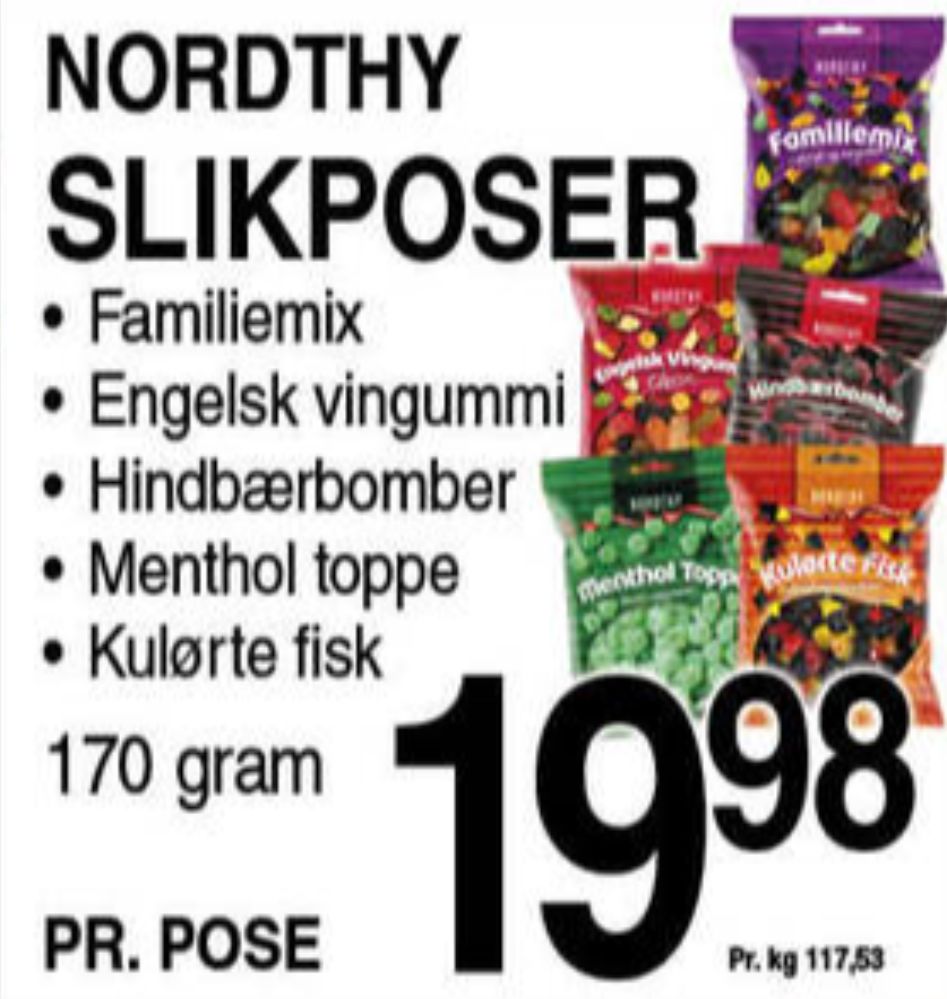 Nordthy Menthol Toppe, Slikposer