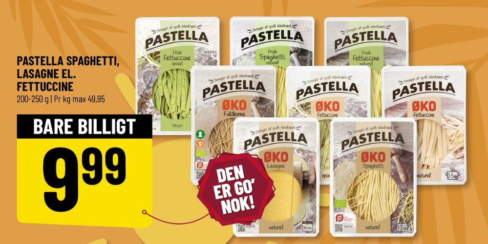 Pastella, Fettuccine Spinat