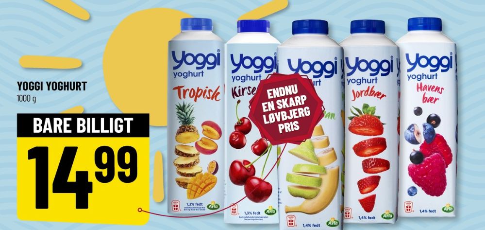 Yoggi, Pære & Banan Yoghurt 