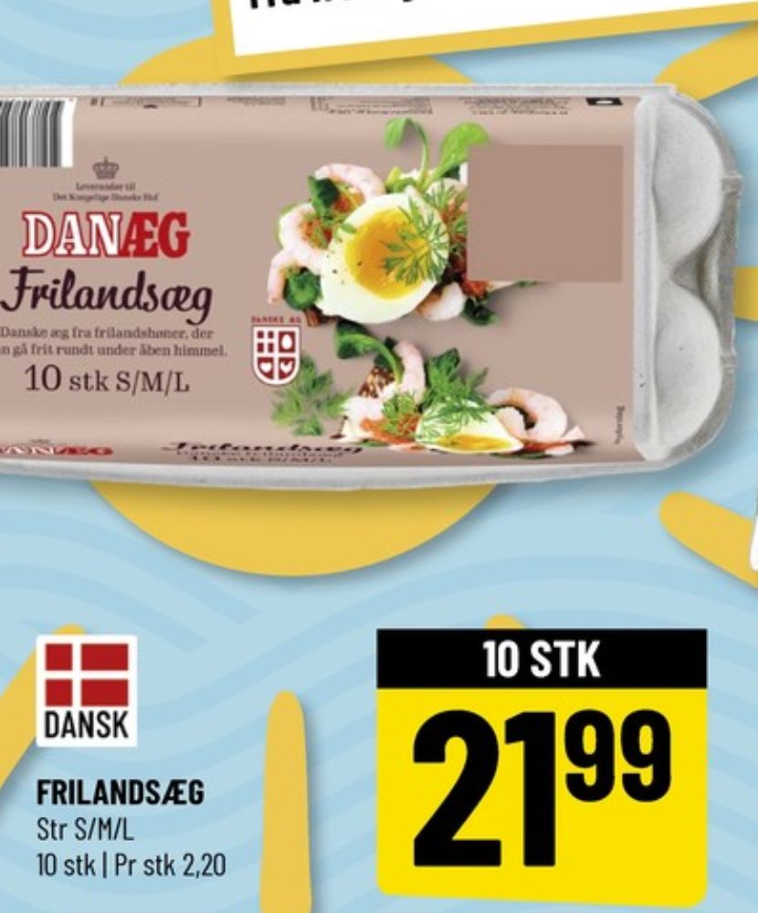 Danæg, Frilandsæg S/M/L