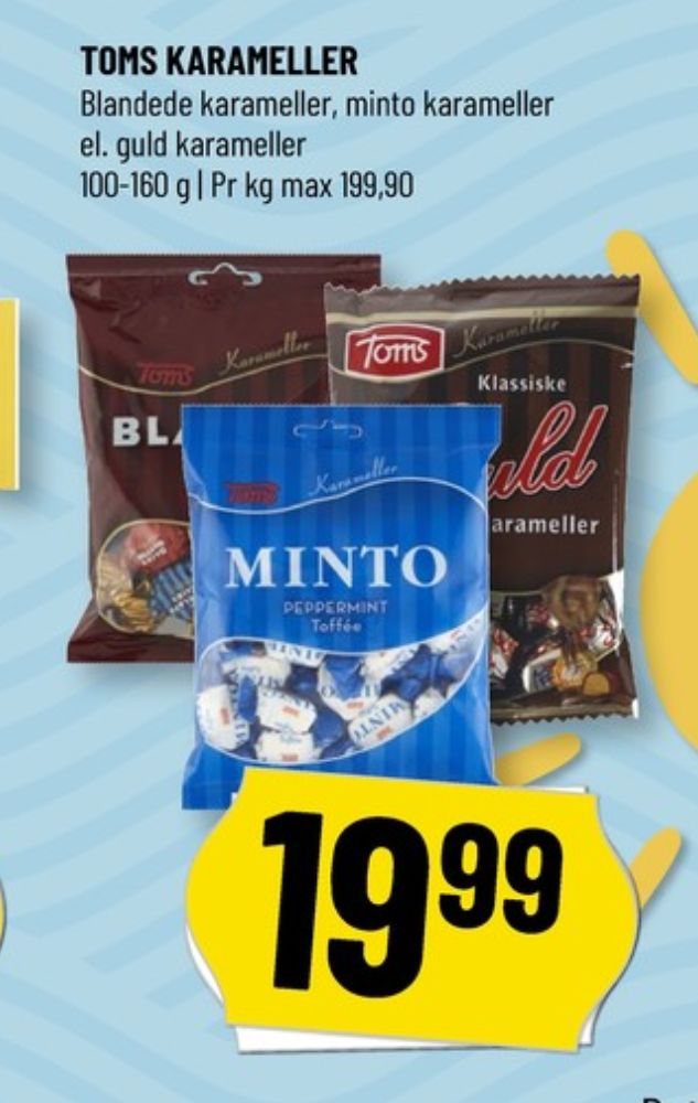 Toms Blandede Karameller, Karameller