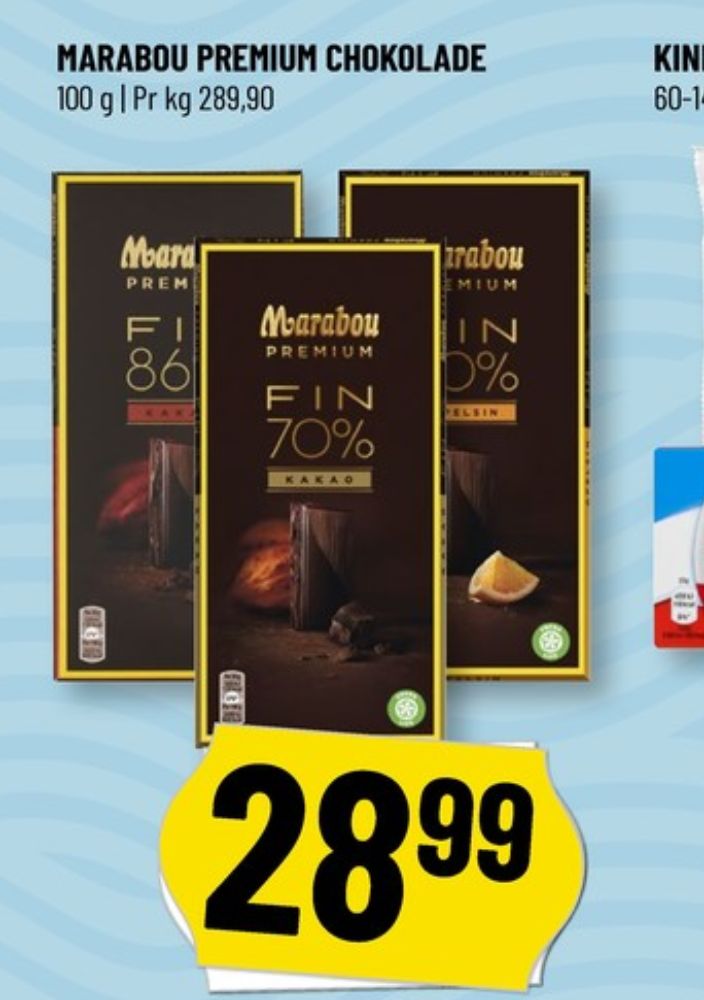 Marabou Premium, Chokoladeplade Fin 70% Appelsin