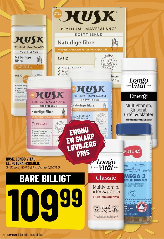 Longo Vital, Vitaminer