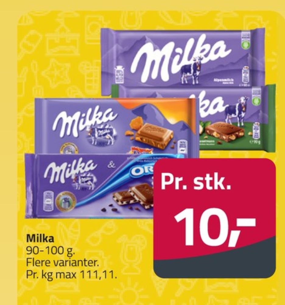 Milka Daim, Chokoladeplade 