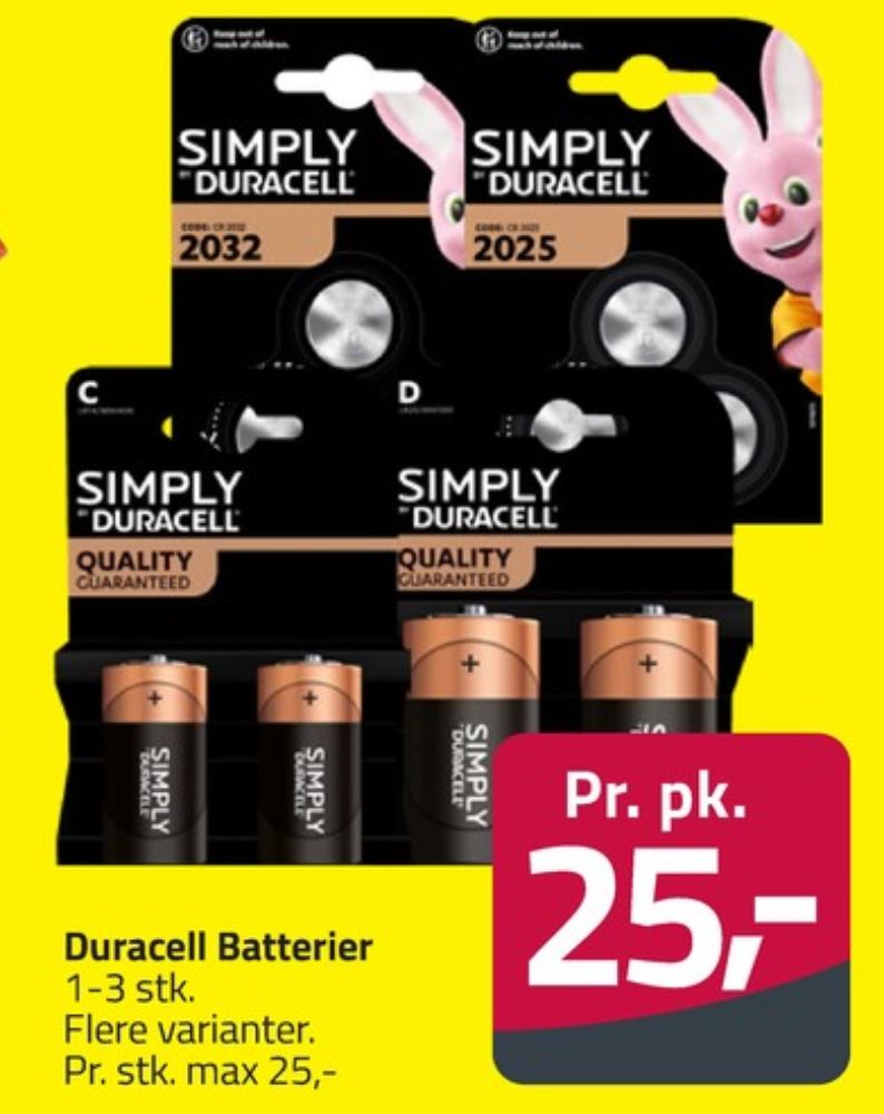 Duracell, Batterier