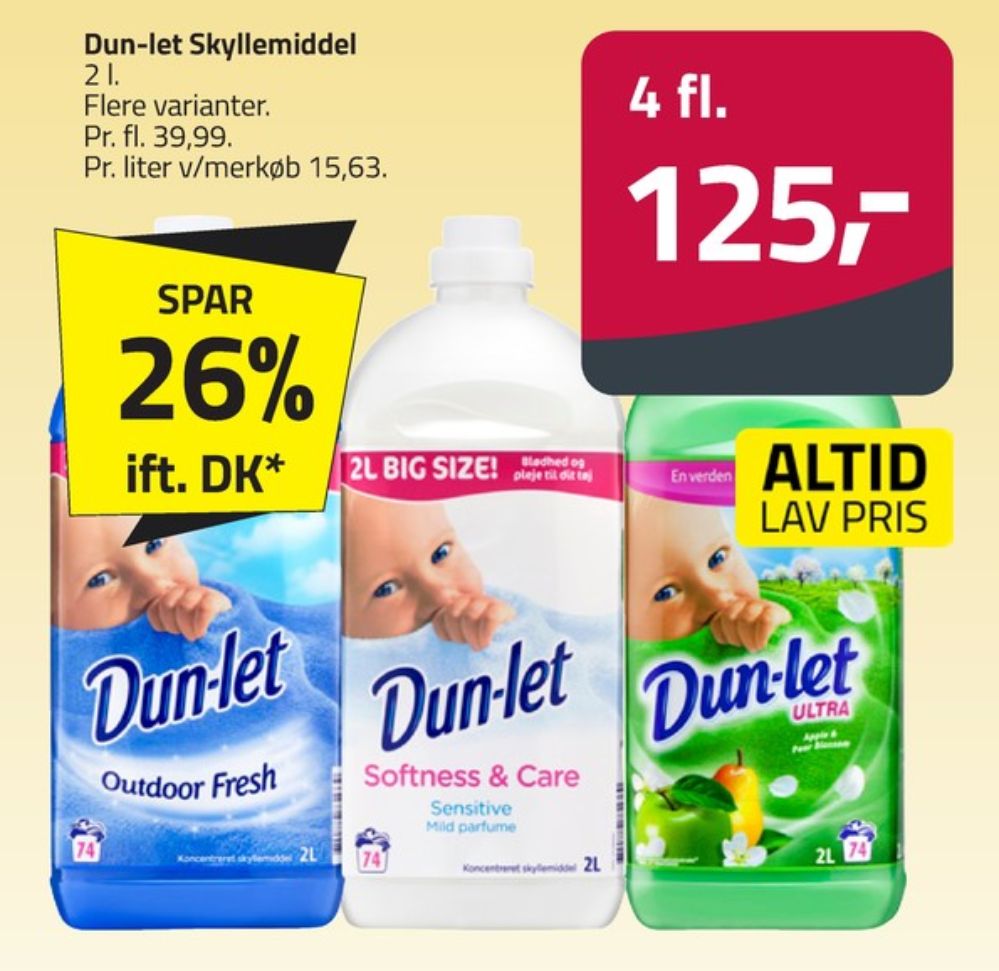 Dun-let, Skyllemiddel