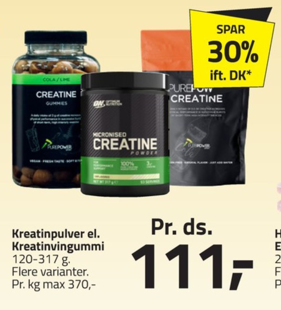 PurePower, Træningstilskud