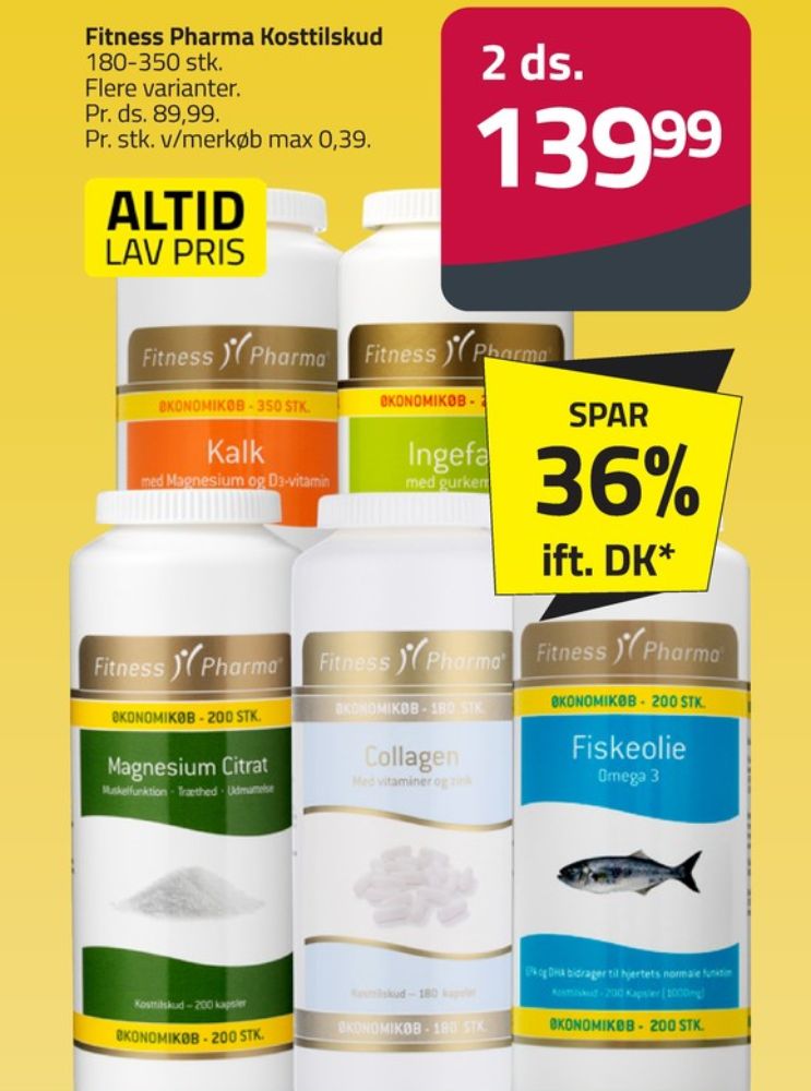 Fitness Pharma, Kosttilskud