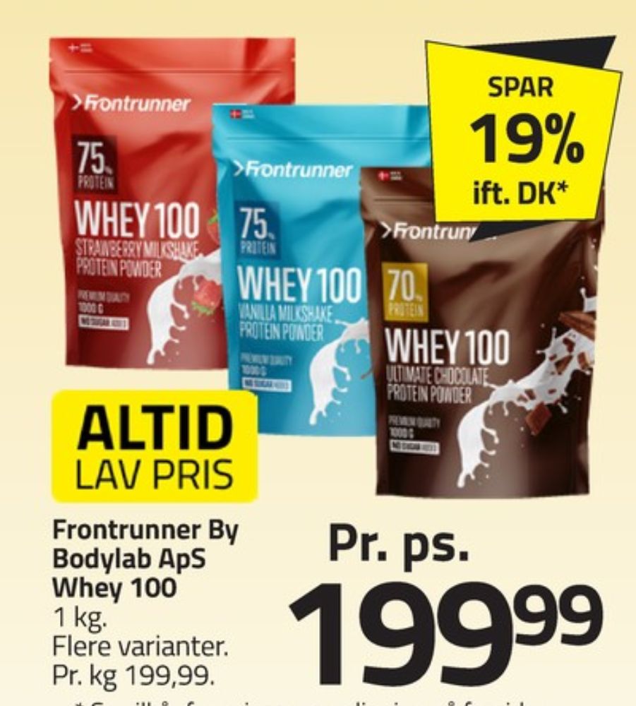 Bodylab Frontrunner, Træningstilskud