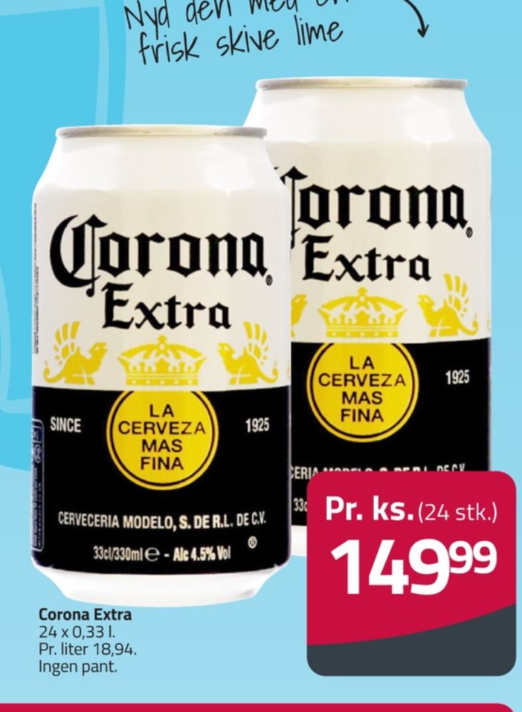 Corona Extra, Øl 24 pk.