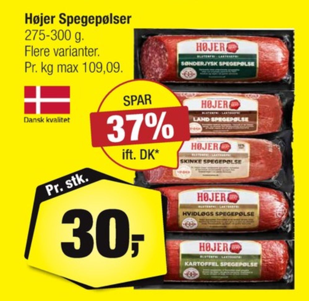 Højer Pølser, Kartoffelspegepølse
