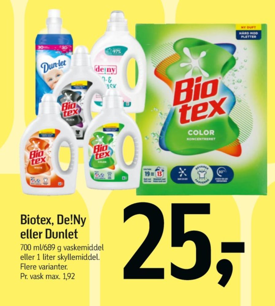 Biotex, Vaskemiddel-flydende