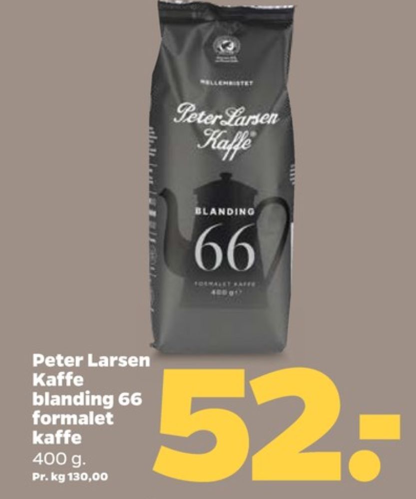 Peter Larsen Blanding 66, Kaffe Formalet