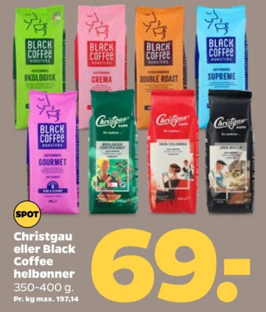Black Coffee Double Roast, Kaffebønner