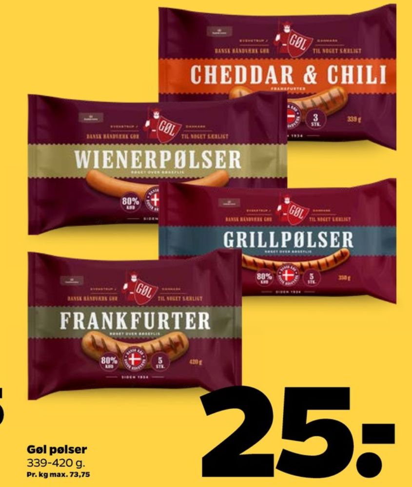 Gøl, Grillpølser