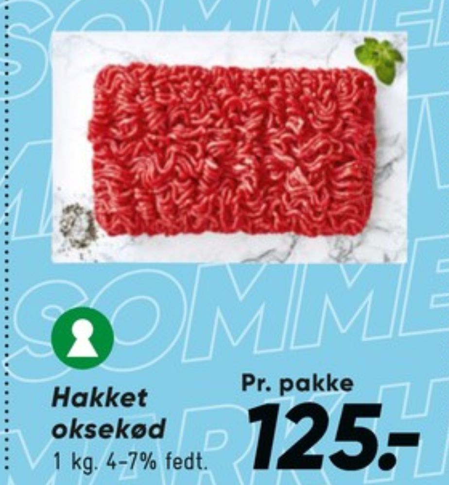 Hakket oksekød 4-7%