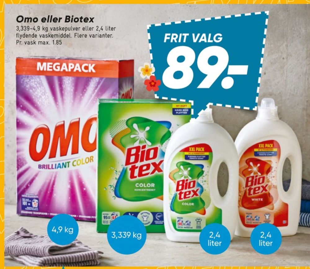 Biotex, Vaskemiddel-flydende