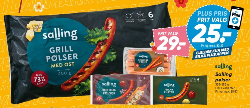 Salling, Grillpølser med ost
