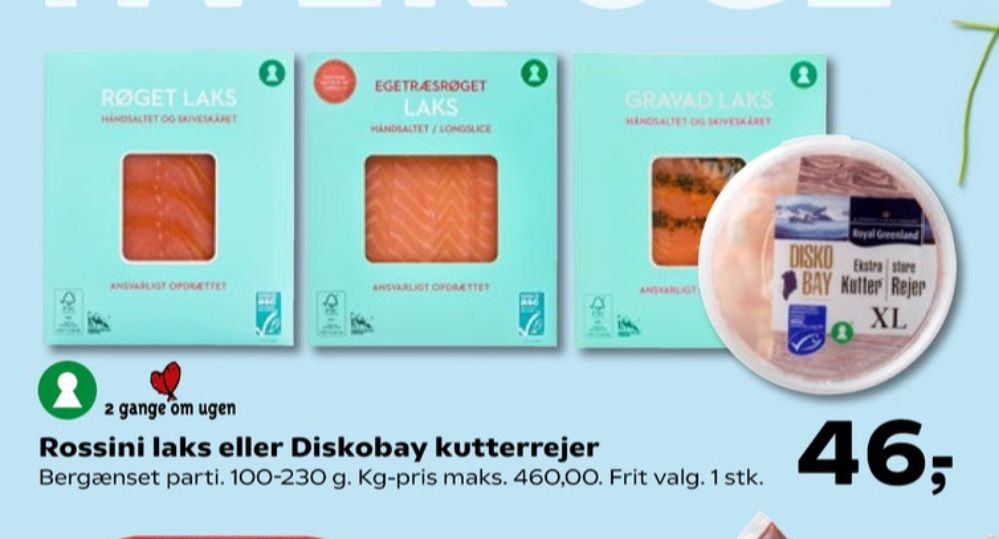 Rossini, Laks i skiver