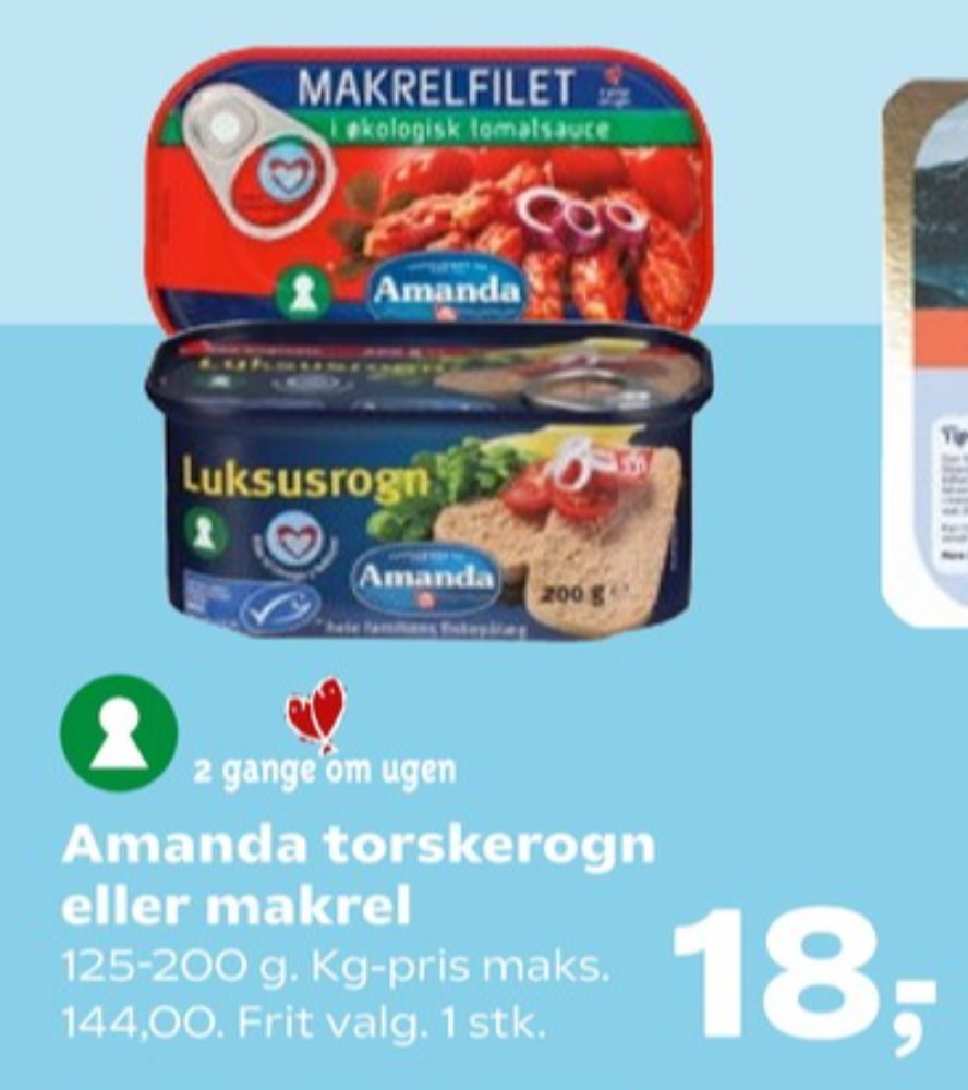 Amanda Seafood, Makrelfilet i Økologisk Tomatsauce