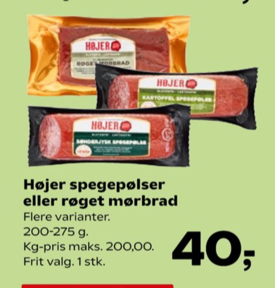 Højer Pølser, Kartoffelspegepølse