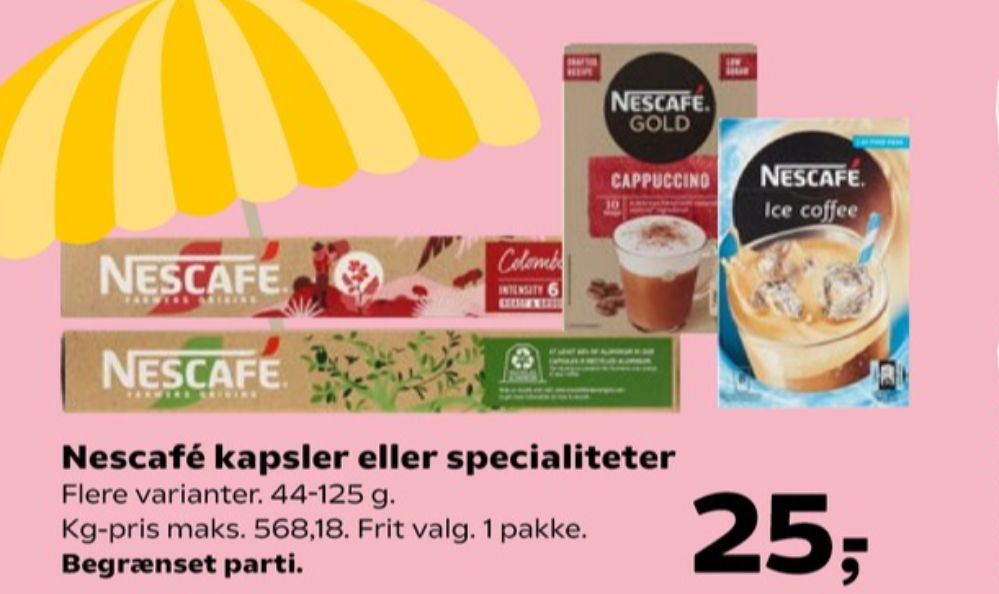 Nescafe Andes, Kaffekapsler