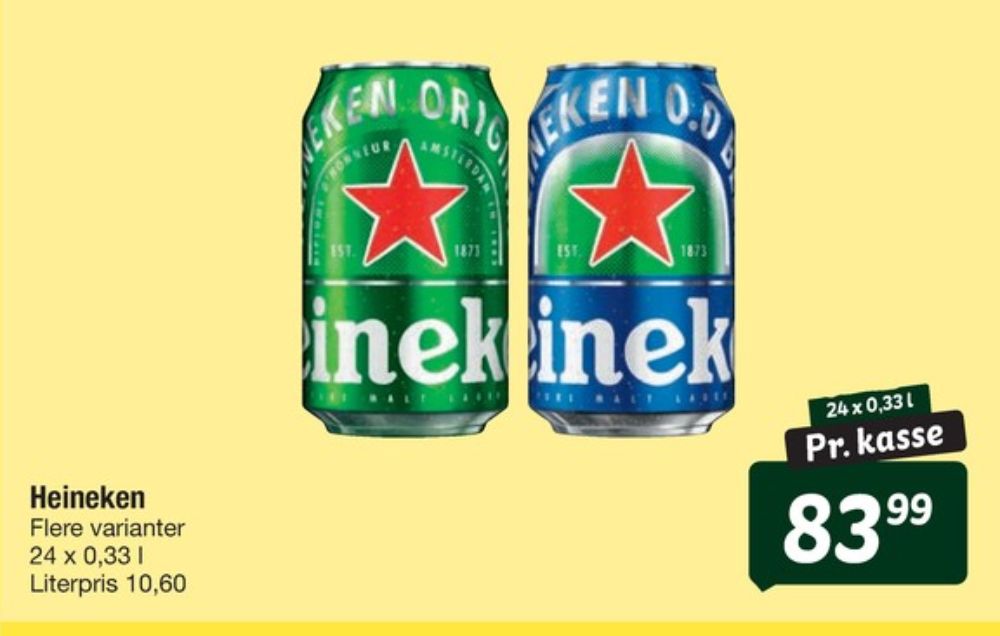 Heineken 0,0, Øl 24 pk.