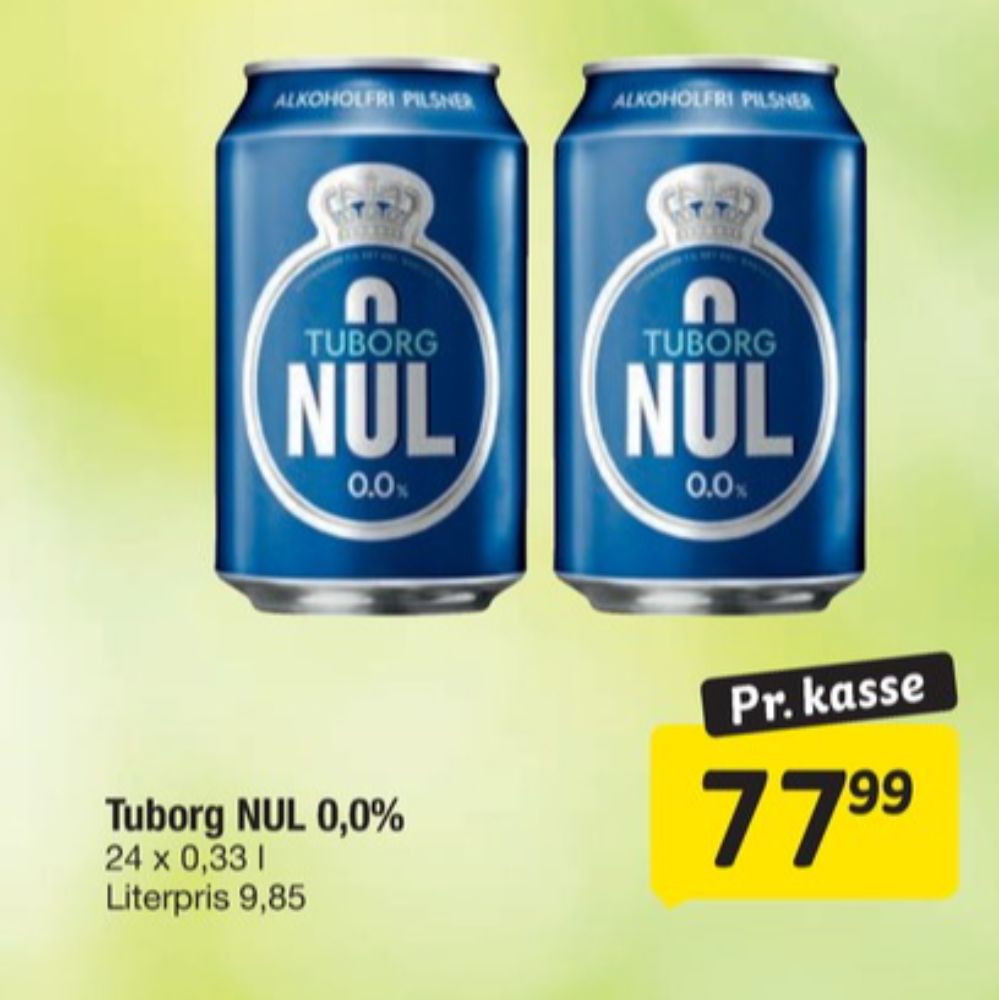 Tuborg Nul, Øl - Alkoholfri 24 pk.