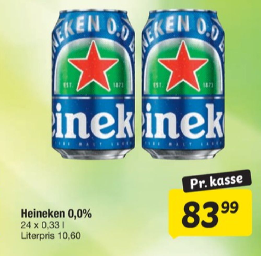 Heineken 0,0, Øl 24 pk.
