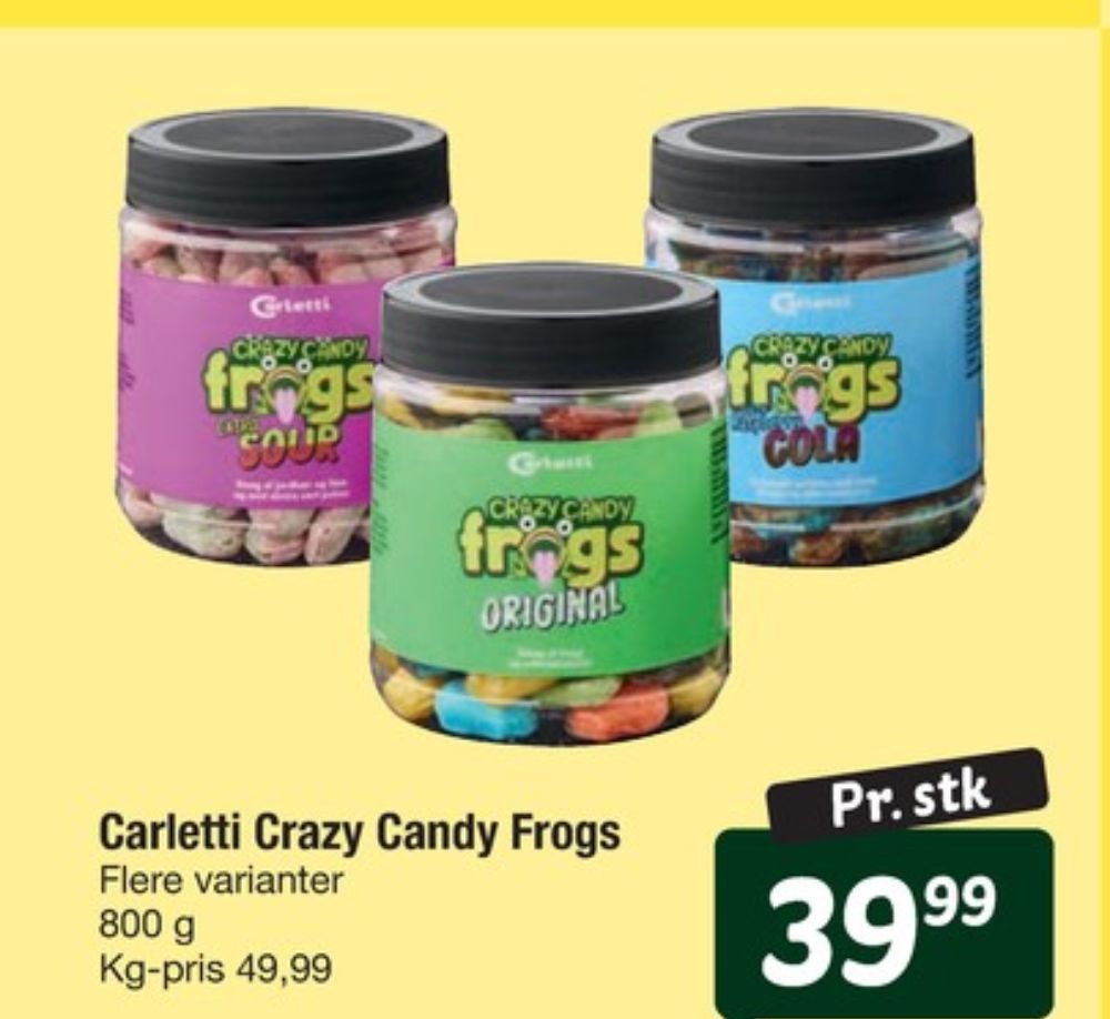 Evers Crazy Candy Frogs, Bolsjer