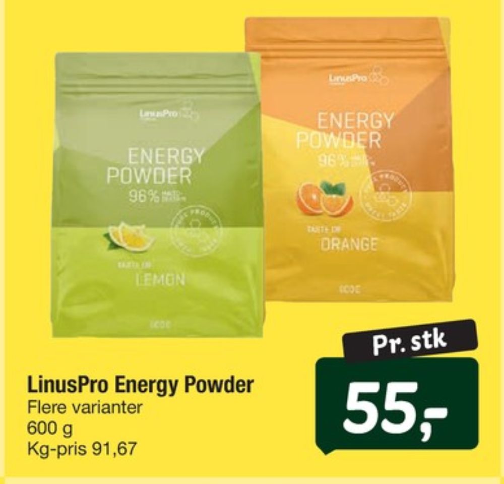 LinusPro, Træningstilskud