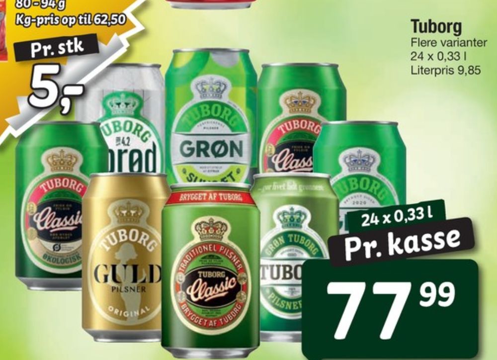 Tuborg Classic, Øl 24 pk.