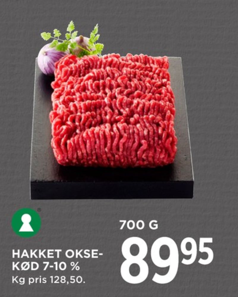 Hakket oksekød 7-10%