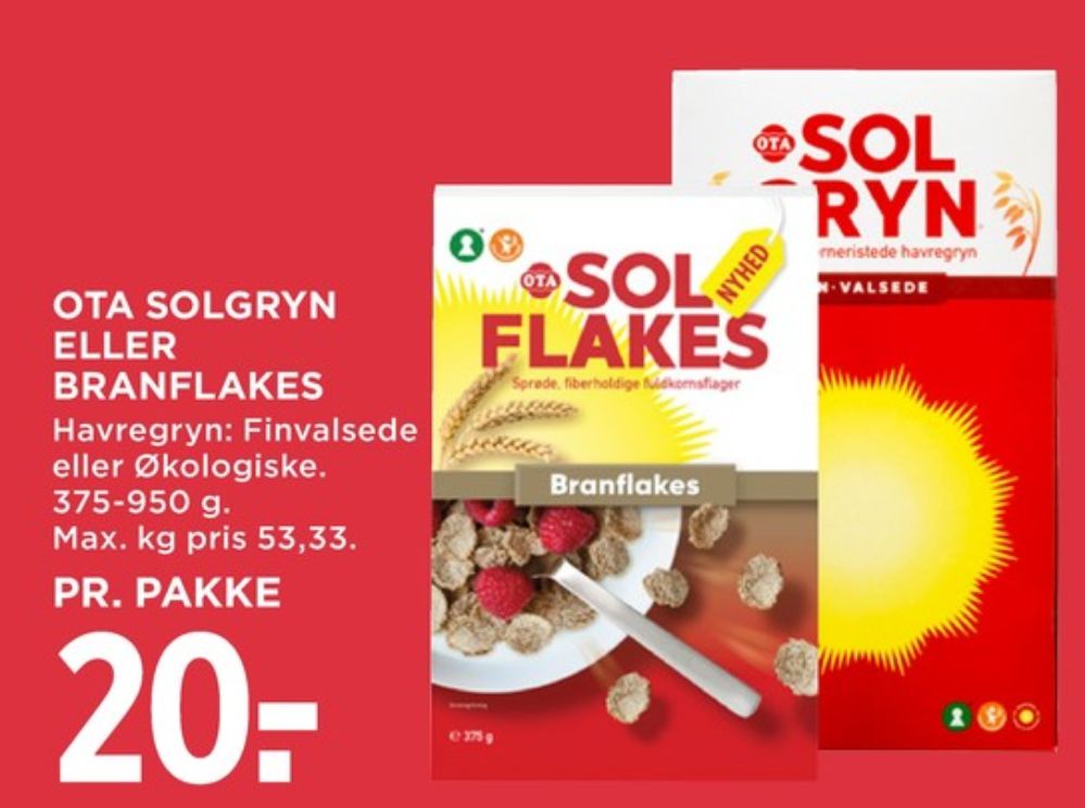 Ota Sol Gryn, Finvalsede Havregryn 