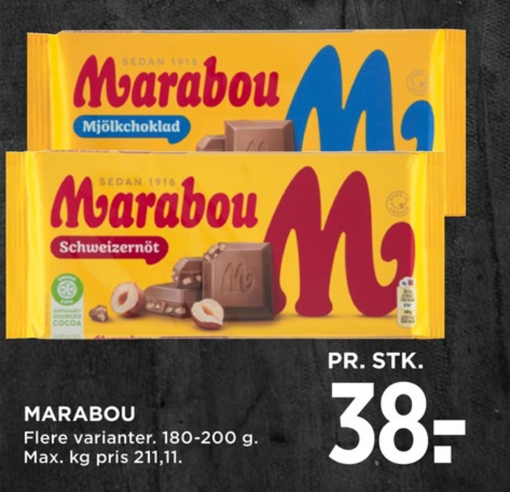Marabou, Chokoladeplade Mjölk Choklad